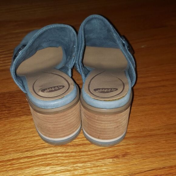 Dr Scholls blue textile heels - Picture 5 of 8